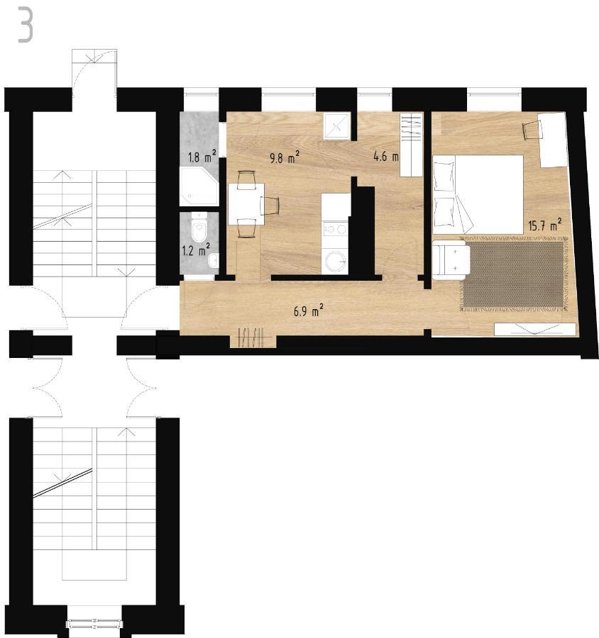 Stories Writer'S Ap 40Sqm Renovated Free Parking Apartment Riga Exterior photo